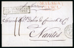 Stamp of France » Lettres Classiques 1834, jolie lettre envoyée de Malaga pour Nantes le