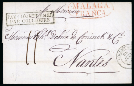 Stamp of France » Lettres Classiques 1834, jolie lettre envoyée de Malaga pour Nantes le