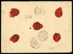 Stamp of France » Emission Cérès 1871-72 1877, belle lettre  chargée d'Avril 1877 de Sarzeau
