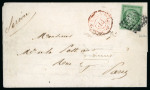 Stamp of France » Type Cérès de 1849-1850 1850, belle lettre du 08/10/1850 au départ de Paris