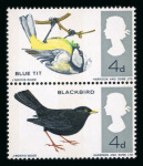 Stamp of Great Britain » Queen Elizabeth II 1966 Birds 4d Blue Tit (phosphor) in vertical pair