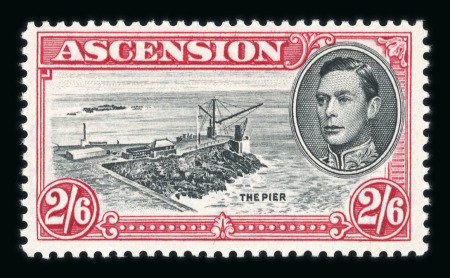 Stamp of Ascension 1938-53 2/6d black and carmine mint, fine and lightly