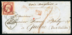 Stamp of France » Empire 1853-1862 1856, lettre envoyée de Toulon au Québec par voie Anglaise