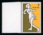 Stamp of Australia » Commonwealth of Australia 1974 Sport 7c Tennis marginal mint n.h., showing 'light