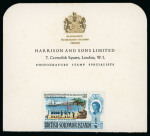Stamp of British Solomon Islands 1968 Quartercentenary set of four imperf die proofs