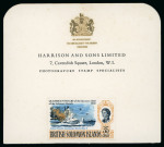 Stamp of British Solomon Islands 1968 Quartercentenary set of four imperf die proofs