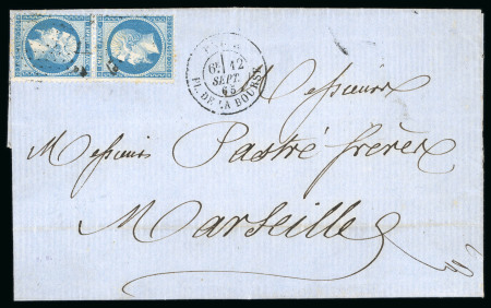 Stamp of France » Empire 1853-1862 1865 : très belle lettre Paris/Strasbourg de Septembre