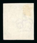 Stamp of Great Britain » 1855-1900 Surface Printed » 1887-1900 Jubilee Issue & 1891 £1 Green 1894 1 1/2d Reply Paid Essay imperforate in blue with networked background around the head