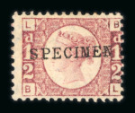 Stamp of Great Britain » 1854-70 Perforated Line Engraved 1870-79 1/2d rose pl.8 optd. SPECIMEN (type 9) 