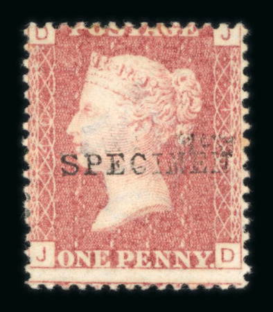 Stamp of Great Britain » 1854-70 Perforated Line Engraved ** check 1864-79 1d rose-red pl.146 and pl.148 each optd. SPECIMEN