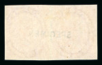 Stamp of Great Britain » 1855-1900 Surface Printed » 1865-67 Large Uncoloured Corner Letters, Wmk Large Garter & Emblems 1865-67 4d vermilion pl.12 in imperforate pair mint