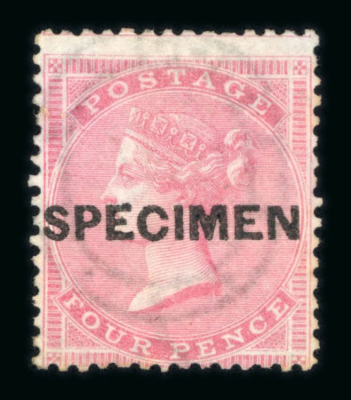 Stamp of Great Britain » 1855-1900 Surface Printed » 1855-57 No Corner Letters 1855-57 Large Garter 4d rose mint with inverted wmk.