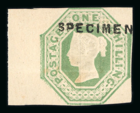 Stamp of Great Britain » 1847-54 Embossed 1847-54 1/- green marginal at left, the other margins