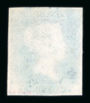 Stamp of Great Britain » 1841 2d Blue 1841 Small Trial 2d blue imperforate with void corners.