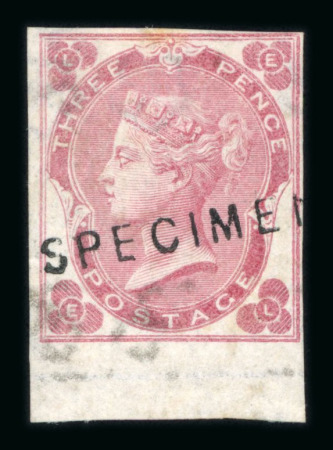 Stamp of Great Britain » 1855-1900 Surface Printed » 1862-64 Small Uncoloured Corner Letters 1862-64 3d rose (with white dots, Type A, Plate 3)
