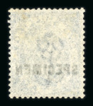 Stamp of Great Britain » 1855-1900 Surface Printed » 1867-80 Large Uncoloured Corner Letters, Wmk Spray of Rose 1867-80 2/- cobalt mint optd. SPECIMEN (type 5). Scarce.