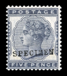 Stamp of Great Britain » 1855-1900 Surface Printed » 1880-81 Provisional Issue and 1881 1d Lilac 1880-81 set to 5d indigo (with both 1/2d and 2d shades)