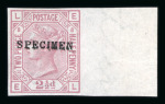 Stamp of Great Britain » 1855-1900 Surface Printed » 1873-80 Large Coloured Corner Letters 1873-80 2 1-2d rosy mauve pl.8 imperforate mint marginal
