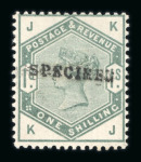 Stamp of Great Britain » 1855-1900 Surface Printed » 1883-84 Lilac & Green Issue 1883-84 lilac and green set of ten values to 1/- mint