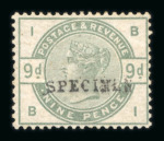 Stamp of Great Britain » 1855-1900 Surface Printed » 1883-84 Lilac & Green Issue 1883-84 9d dull green mint with watermark sideways