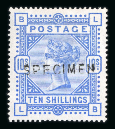 Stamp of Great Britain » 1855-1900 Surface Printed » 1883-84 & 1888 High Values 1883-84 5/- rose mint optd. SPECIMEN, three examples