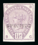 Stamp of Great Britain » 1855-1900 Surface Printed » 1883-84 Lilac & Green Issue 1883-84 1 1/2d lilac imperforate mint optd. SPECIMEN