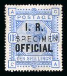 Stamp of Great Britain » Officials Inland Revenue: 1882-1901 10/- ultramarine mint optd.