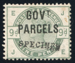 Stamp of Great Britain » Officials Government Parcels: 1883-86 1 1/2d, 6d, 9d and 1/-