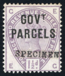 Stamp of Great Britain » Officials Government Parcels: 1883-86 1 1/2d, 6d, 9d and 1/-
