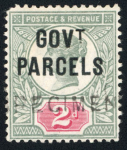 Stamp of Great Britain » Officials Government Parcels: 1887-1900 1 1/2d purple and green