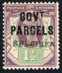 Stamp of Great Britain » Officials Government Parcels: 1887-1900 1 1/2d purple and green