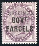 Stamp of Great Britain » Officials Government Parcels: 1887-1900 group of six mint issues