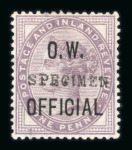 Stamp of Great Britain » Officials Office of Works: 1896-1902 1/2d vermilion and 1d lilac