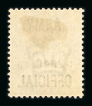 Stamp of Great Britain » Officials Army Official: 1896-1901 1/2d blue green with "SPECIMEN" type 15 overprint mint o.g., light crease, and 1d lilac with "SPECIMEN" type 9 mint o.g.