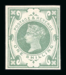 Stamp of Great Britain » 1855-1900 Surface Printed » 1887-1900 Jubilee Issue & 1891 £1 Green 1887-92 Jubilee 1/- dull green imprimatur, mint o.g.