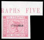 Stamp of Great Britain » Telegraphs 1877 Telegraph group of mint imperfate issues each
