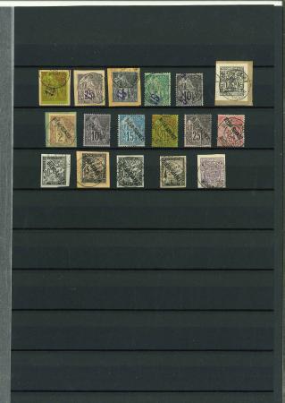 Stamp of Colonies françaises » Diégo-Suarez 1890-1892, belle petite collection obl la plupart Alphée