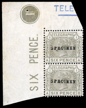 Stamp of Great Britain » Telegraphs 1877 Telegraph mint range from 1/2d to 1d on pages