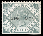 Stamp of Great Britain » Telegraphs 1877 Telegraph mint range from 1/2d to 1d on pages