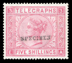 Stamp of Great Britain » Telegraphs 1877 Telegraph mint range from 1/2d to 1d on pages