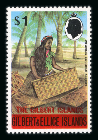 Stamp of Gilbert and Ellice Islands 1976 $1 'The Gilbert Islands' with double overprint