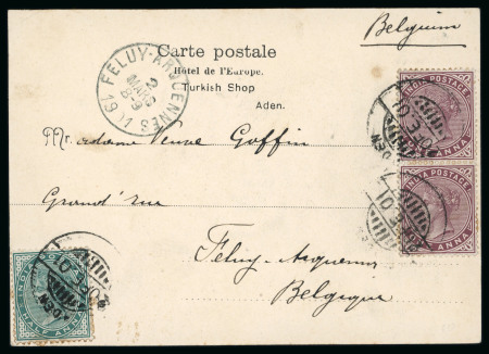 Stamp of Aden 1901-67 collection of 80 or so Paquebot covers or cards