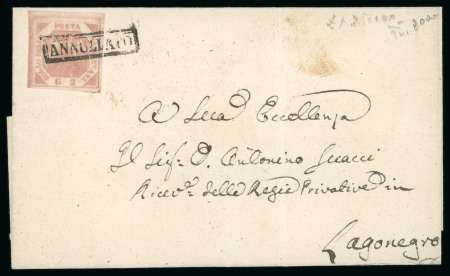 Stamp of Italian States » Naples 1859 (Apr 25) wrapper from S. Angelo di Lombardi to Lagonegro with 1858 2Gr. pl.III