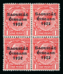 Stamp of Ireland » 1922-35 Overprint Collections 1922-23 Thom 3-line: Specialised collection neatly