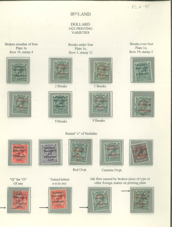 Stamp of Ireland » 1922-35 Overprint Collections 1922 Dollard Overprints – Specialised CollectionA desirable