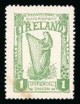 Stamp of Ireland » Forerunners (L1-L45) 1912 Imperial Union (1d) yellow-green (2) and (1d)