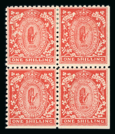 Stamp of Ireland » Forerunners (L1-L45) 1914 Anti Home Rule (1d) orange, unused, 1sh red "South