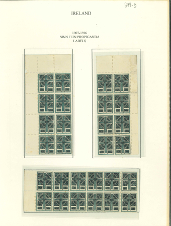 Stamp of Ireland » Forerunners (L1-L45) 1907-16 Sinn Féin Propaganda Labels: Attractive assembly