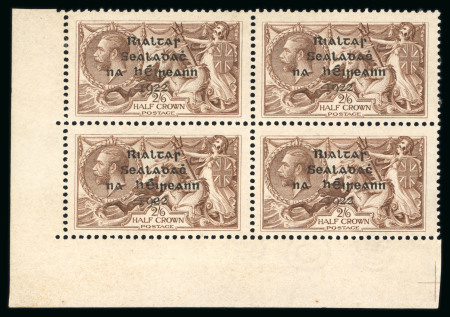 Stamp of Ireland » 1922 (Feb) Dollard Overprints (T1-T14) 2s6d chocolate brown, mint nh bottom left corner sheet
