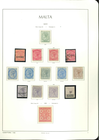 Stamp of Malta 1860–1990 Attractive Malta Collection: A substantial